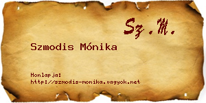 Szmodis Mónika névjegykártya
